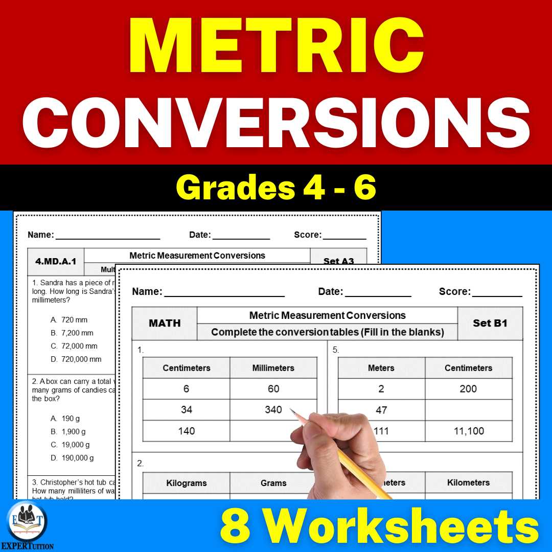 measurement converter worksheet