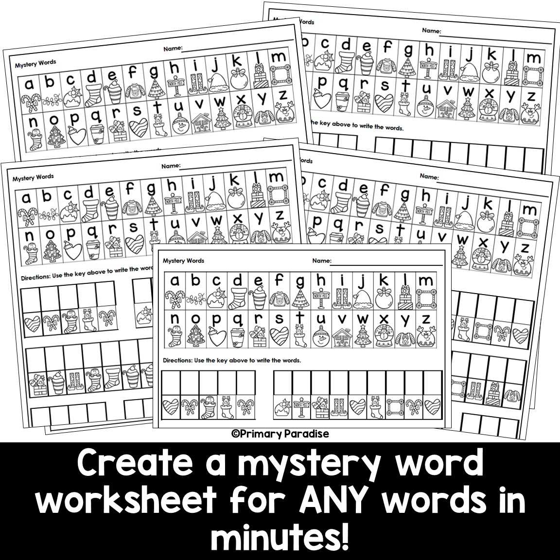 christmas mystery worksheets