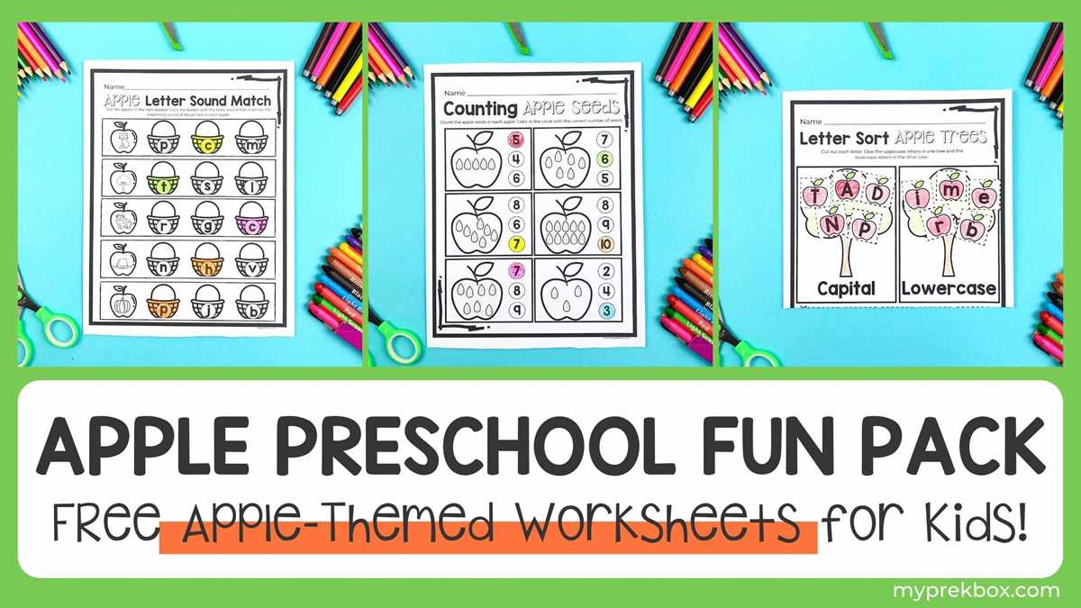 apple worksheet kindergarten