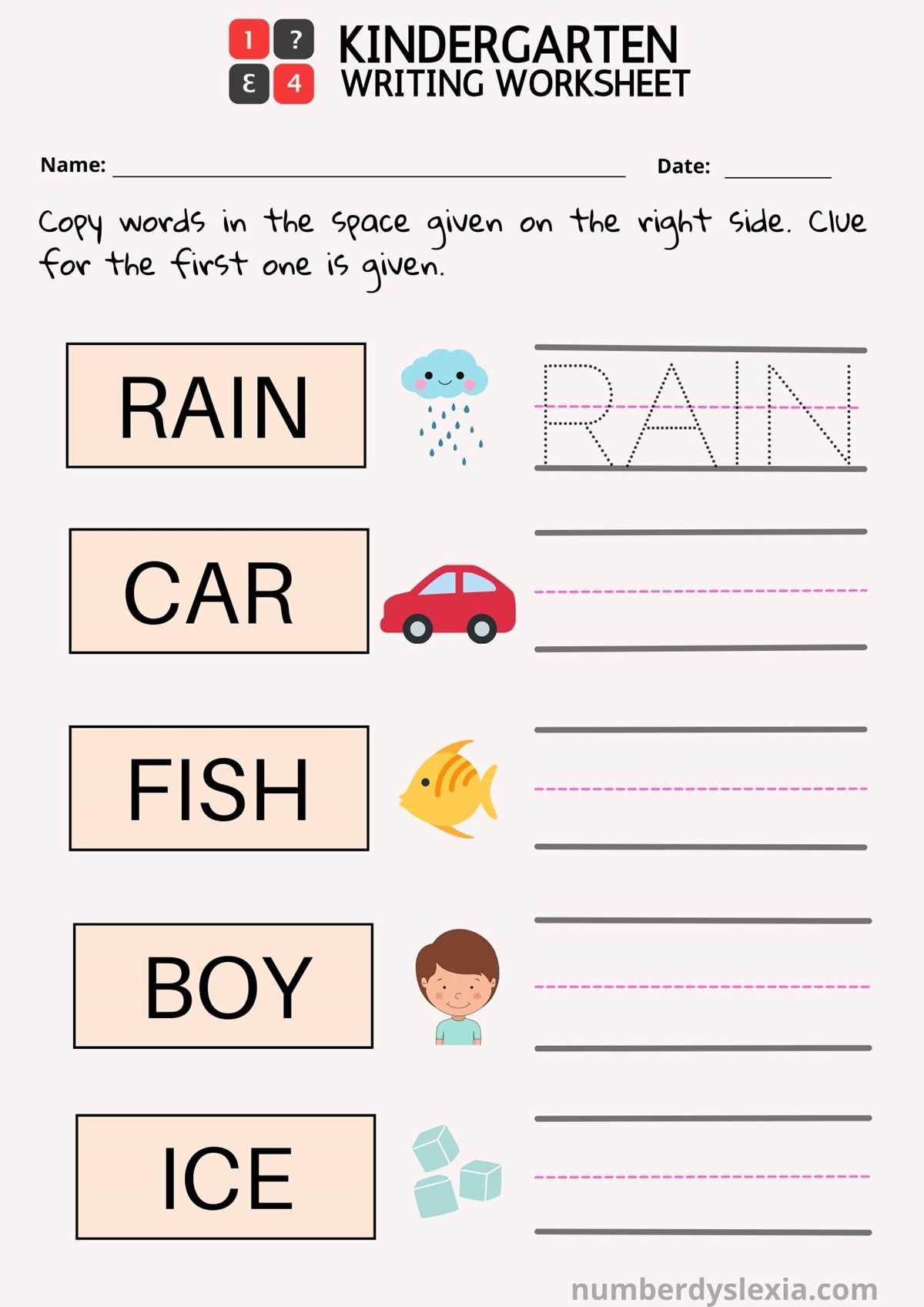 writing a worksheet
