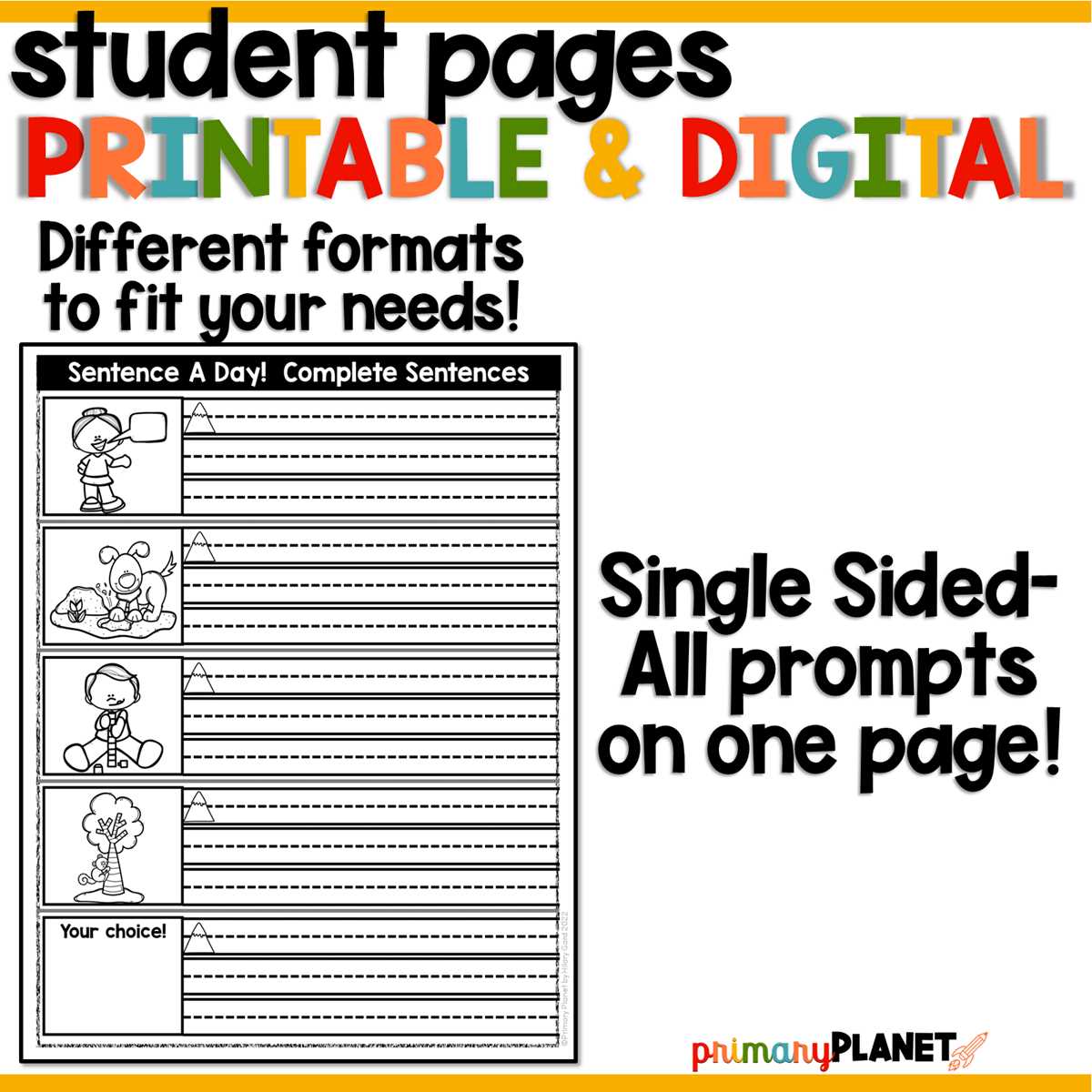 writing complete sentences worksheets