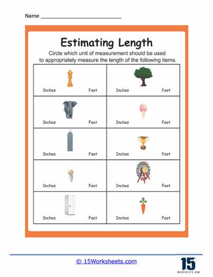 estimate measure and compare worksheet