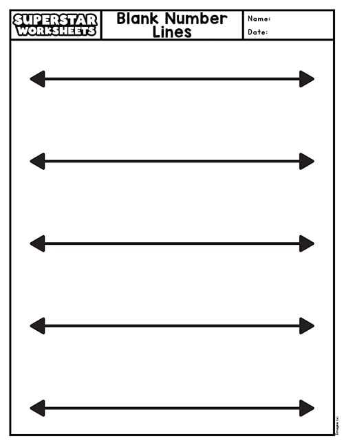 blank number line worksheets