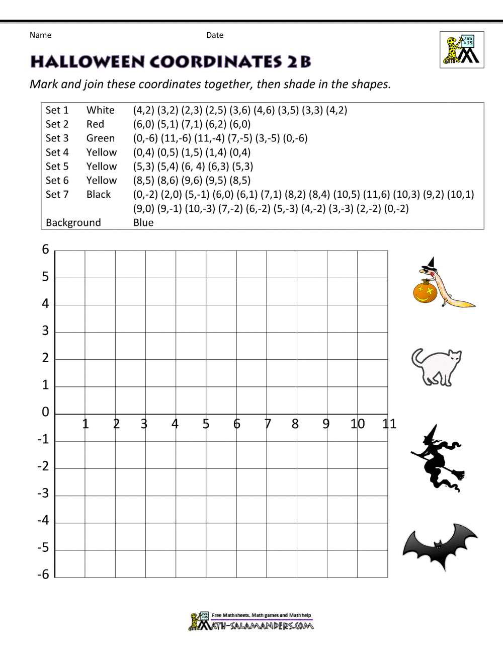 4th grade math halloween worksheets