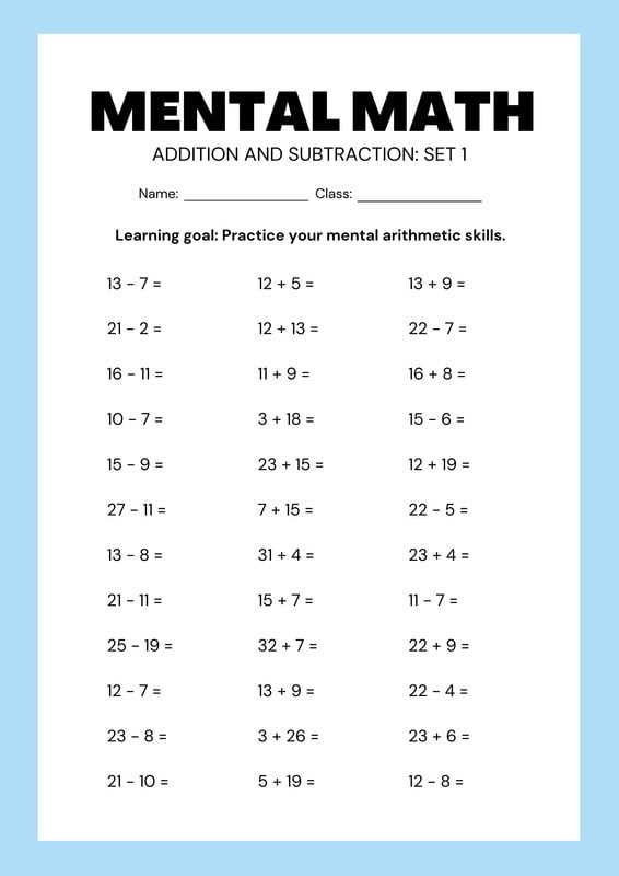 print subtraction worksheets