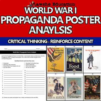 wwi propaganda worksheet