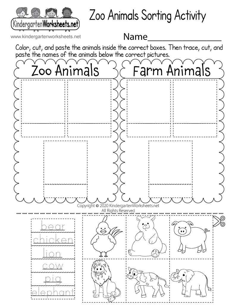 zoo animals worksheet