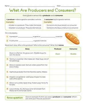producers and consumers worksheet