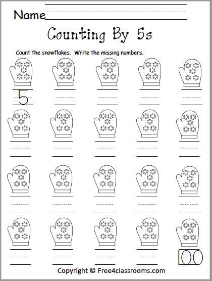count in 5s worksheet