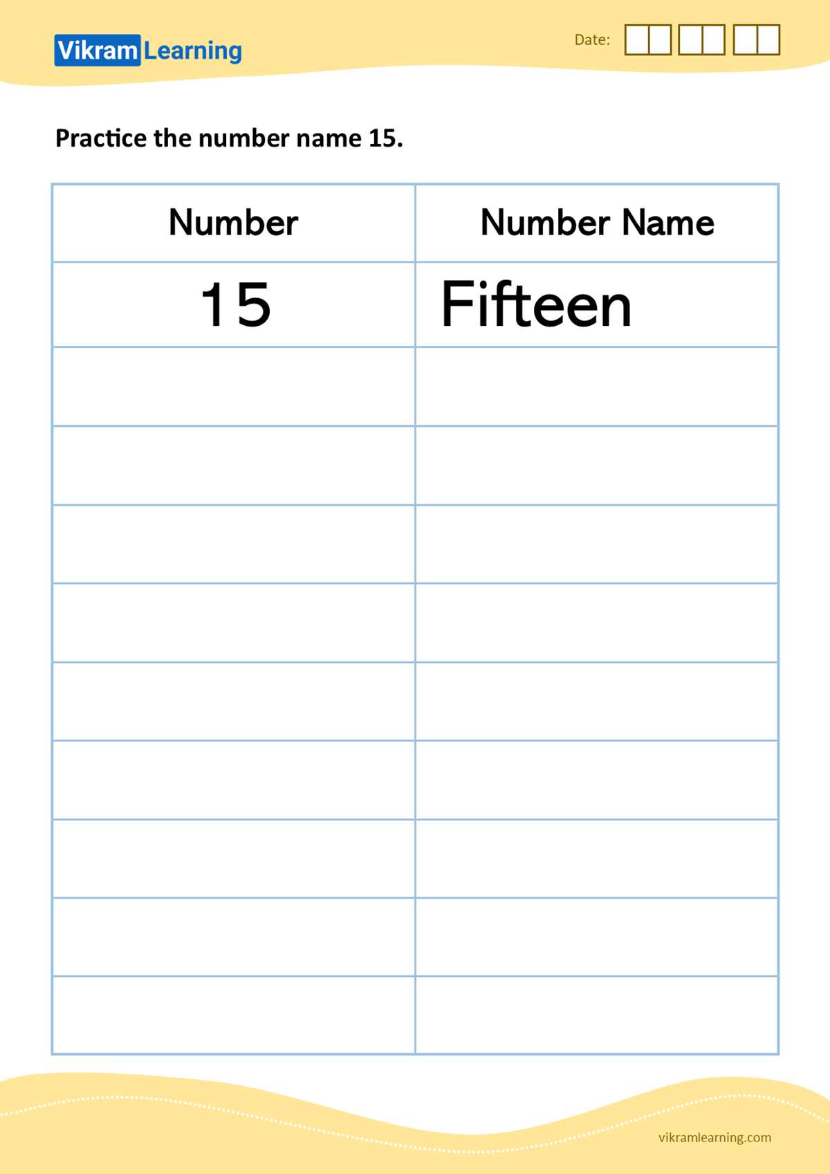 number 15 worksheet