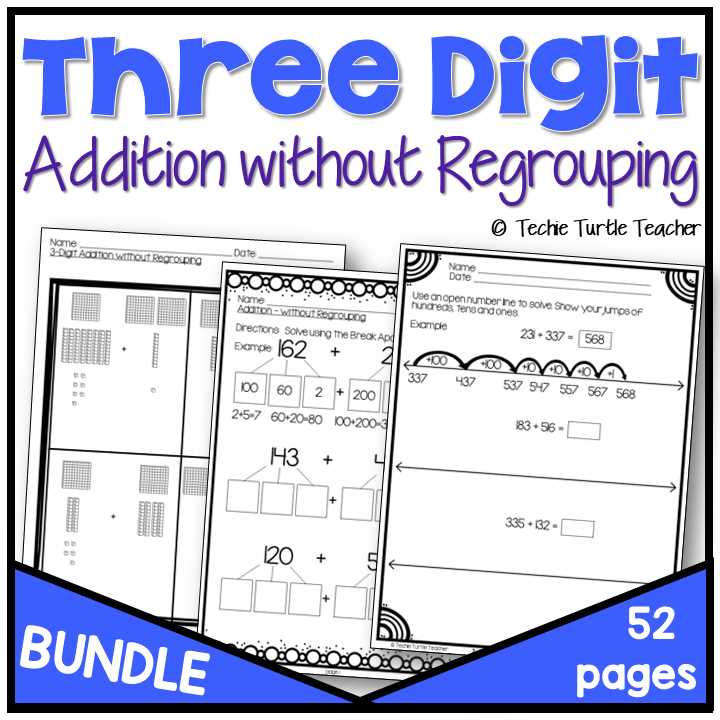 three digit addition without regrouping worksheets three digit addition without regrouping worksheets