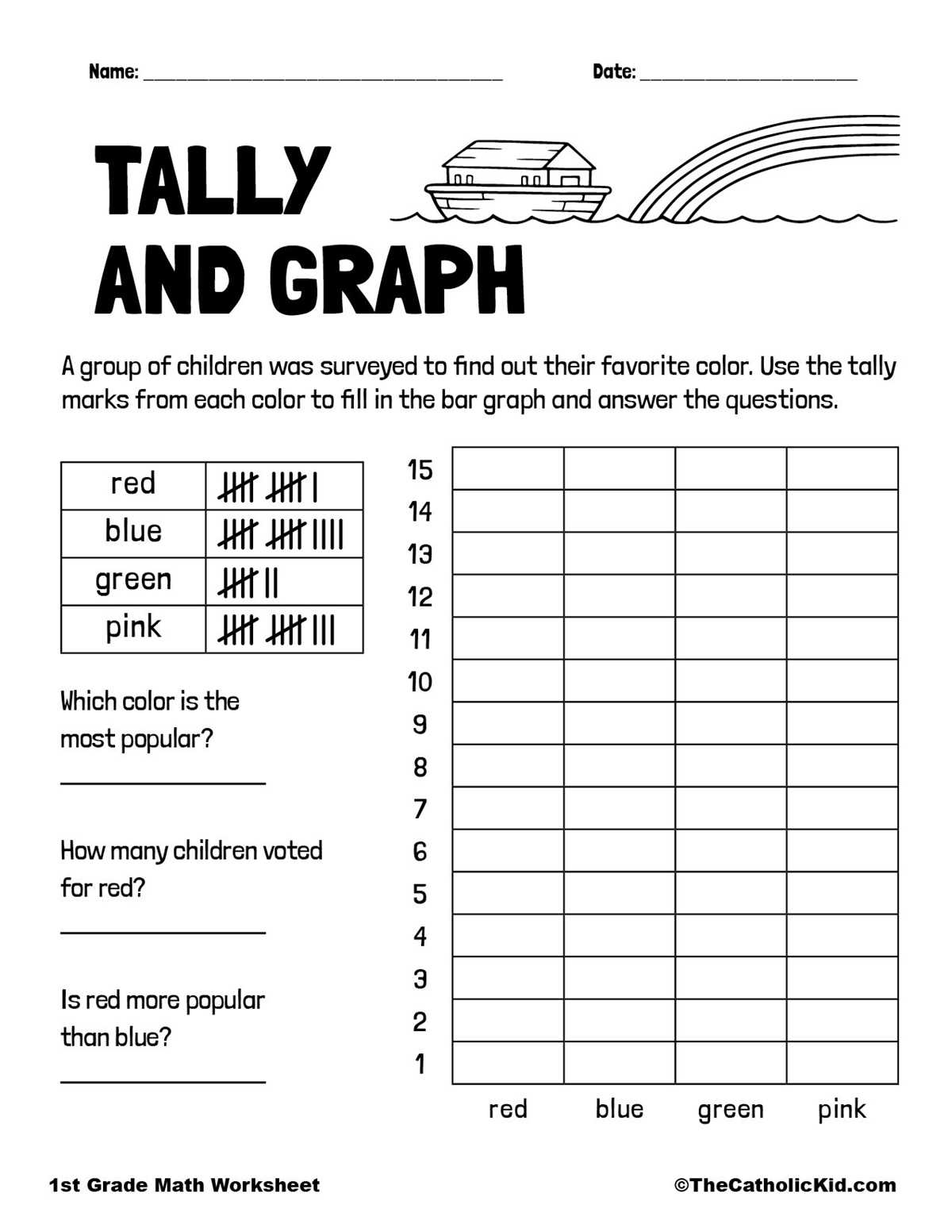 1st grade graphing worksheets