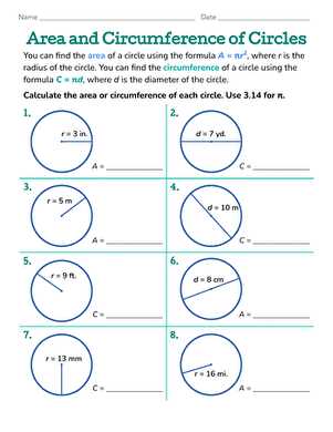 circumference problem solving worksheets