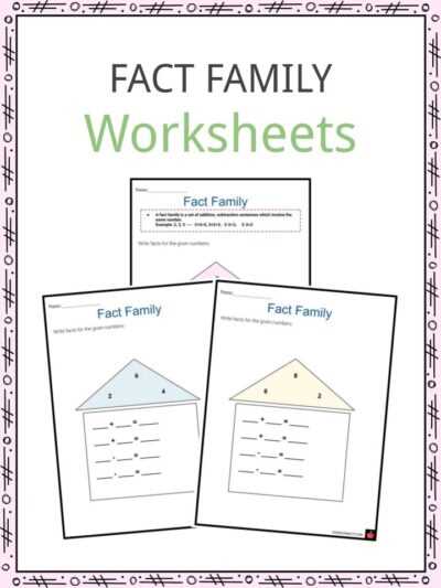 fact family triangles worksheets