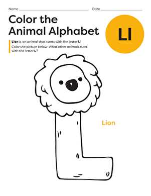 worksheets for the letter l