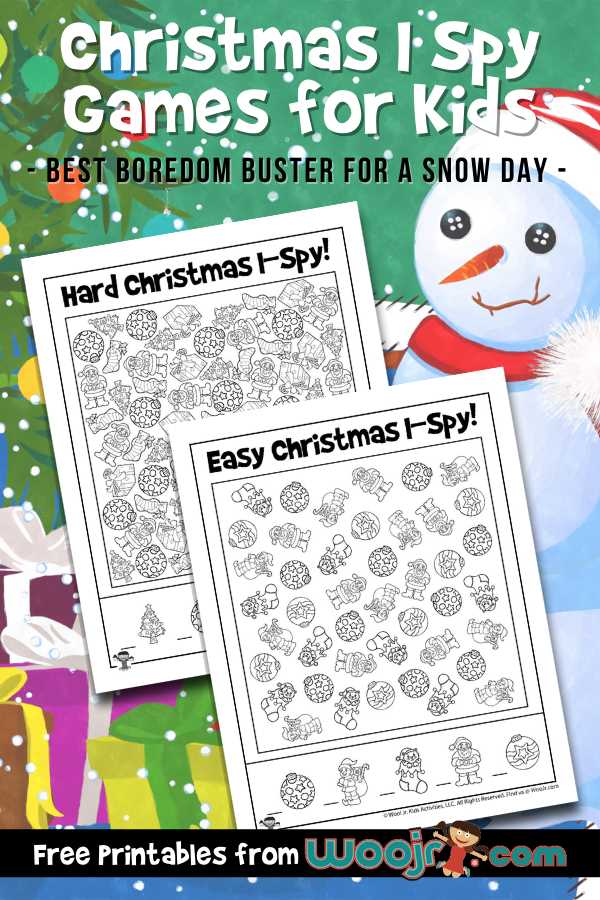 christmas i spy worksheets