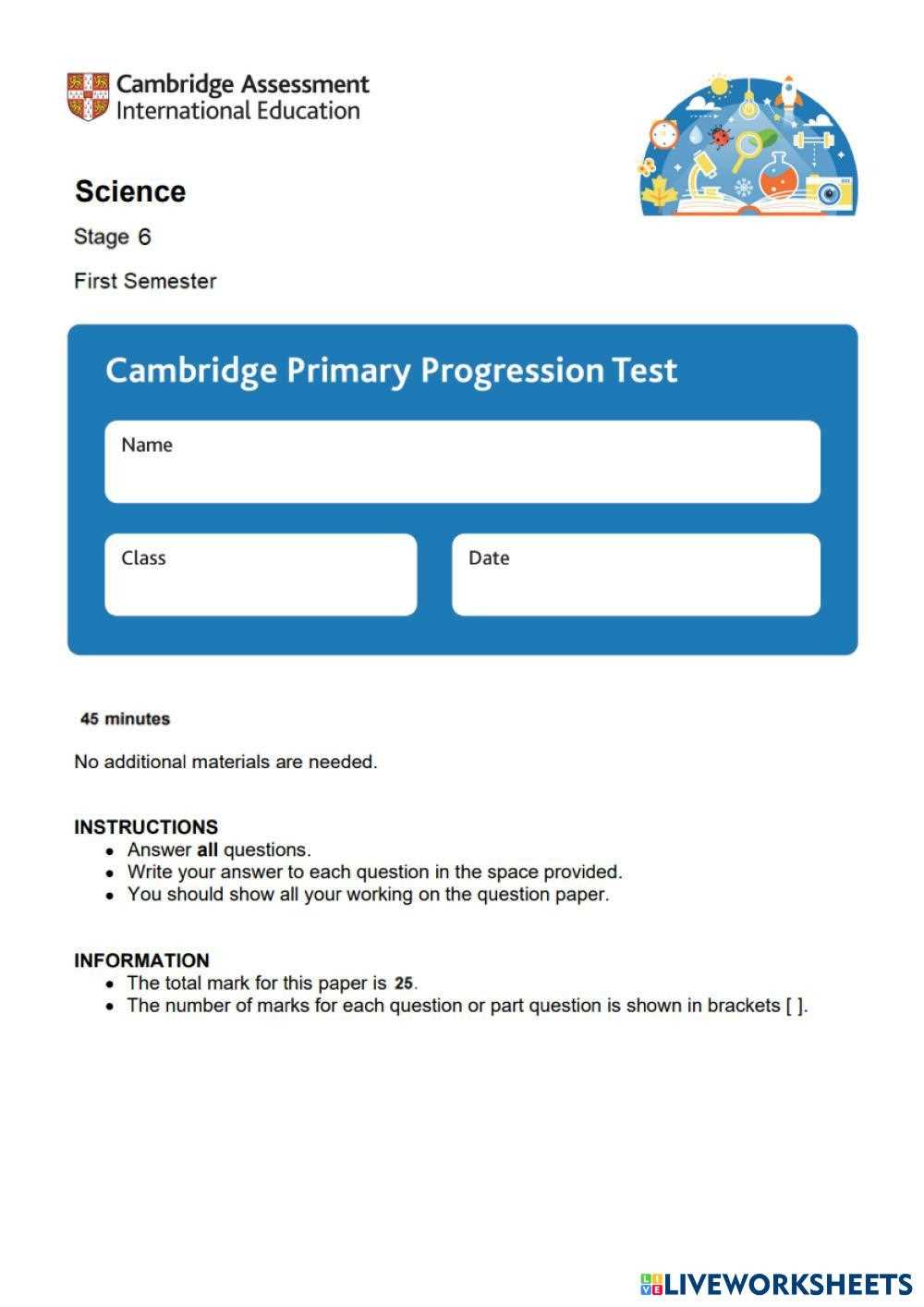 cambridge primary science 6 worksheets