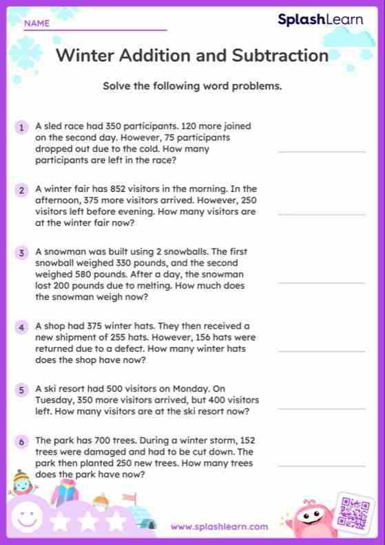 2 step word problems addition and subtraction worksheets