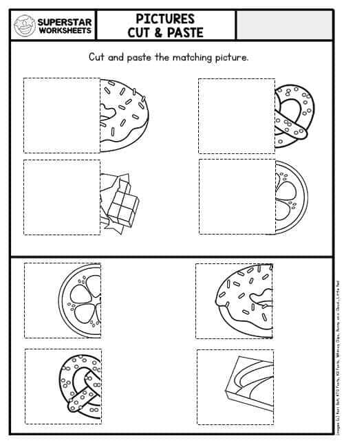 preschool cut and glue worksheets