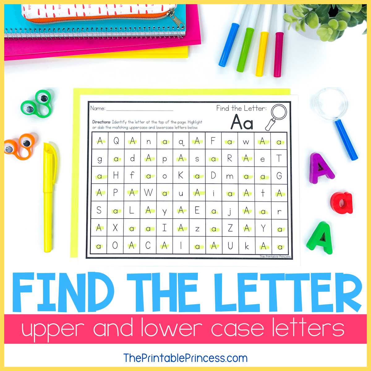 alphabet letter find worksheets