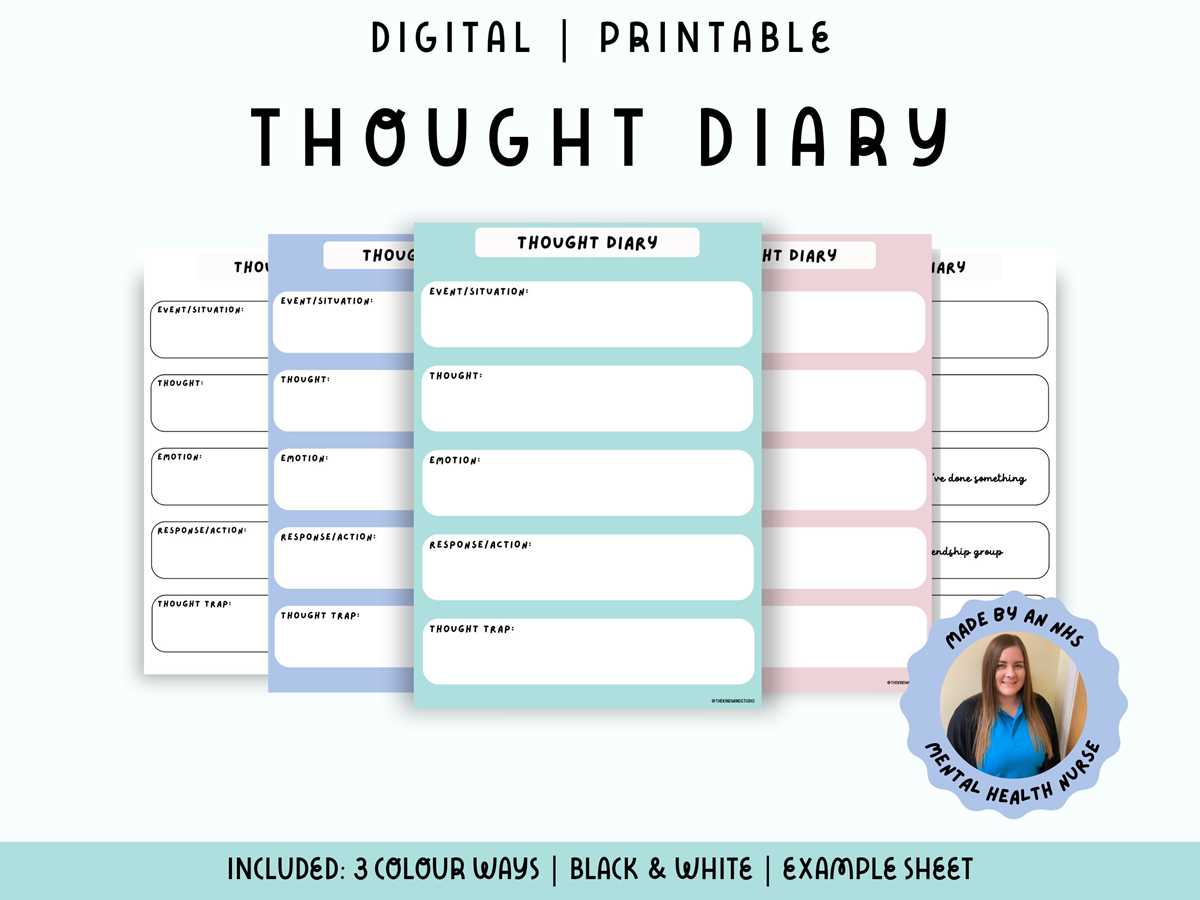 thought tracking worksheet