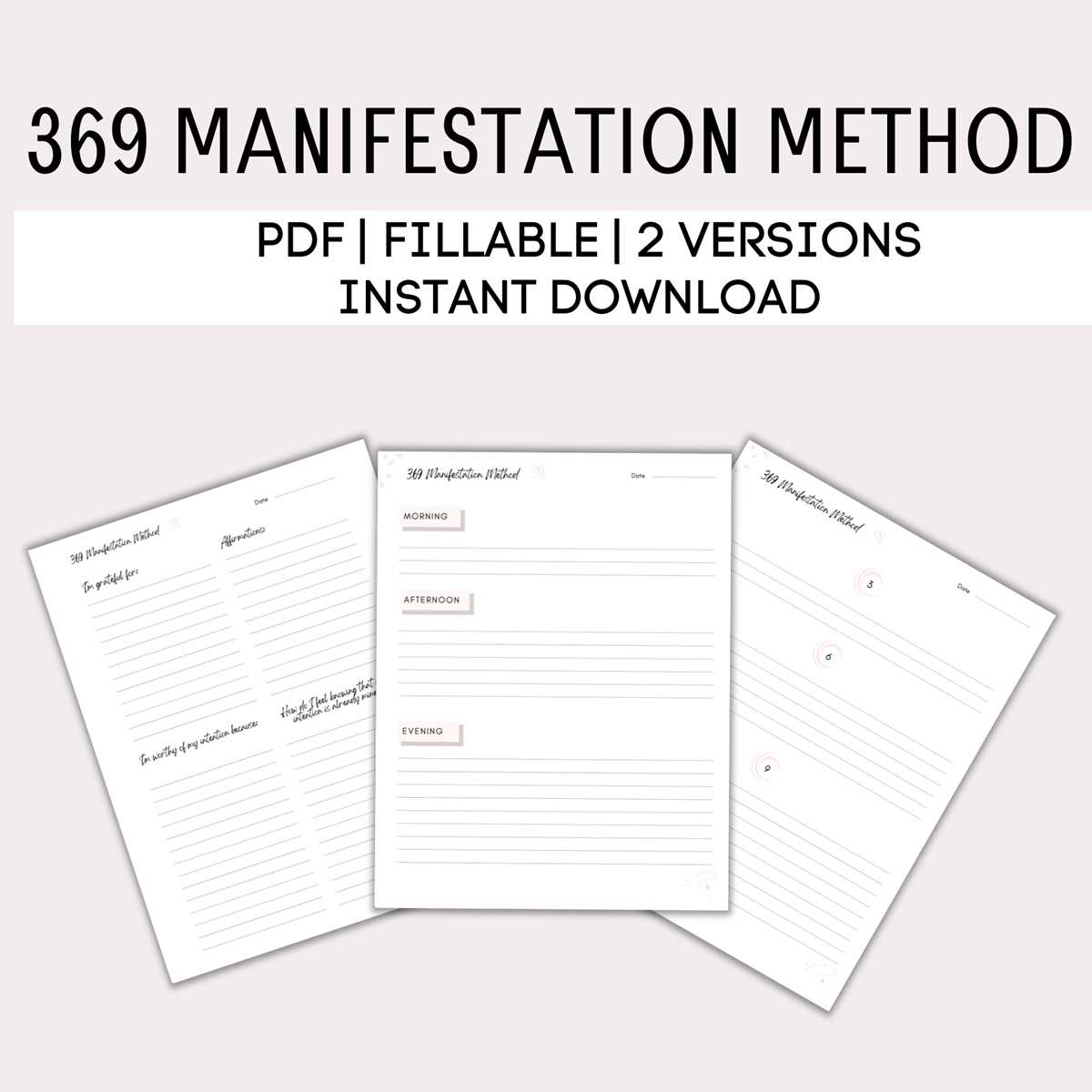 369 manifestation worksheet