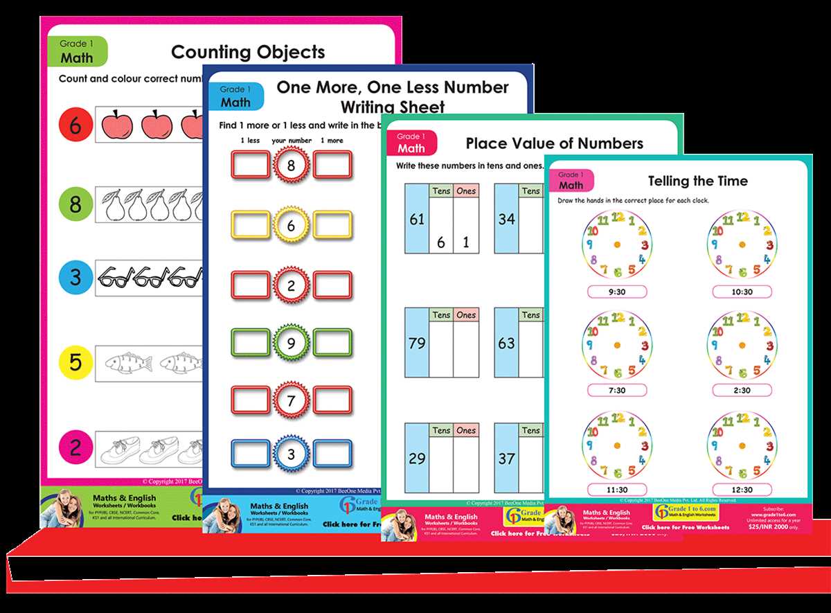 1st grade math worksheets free