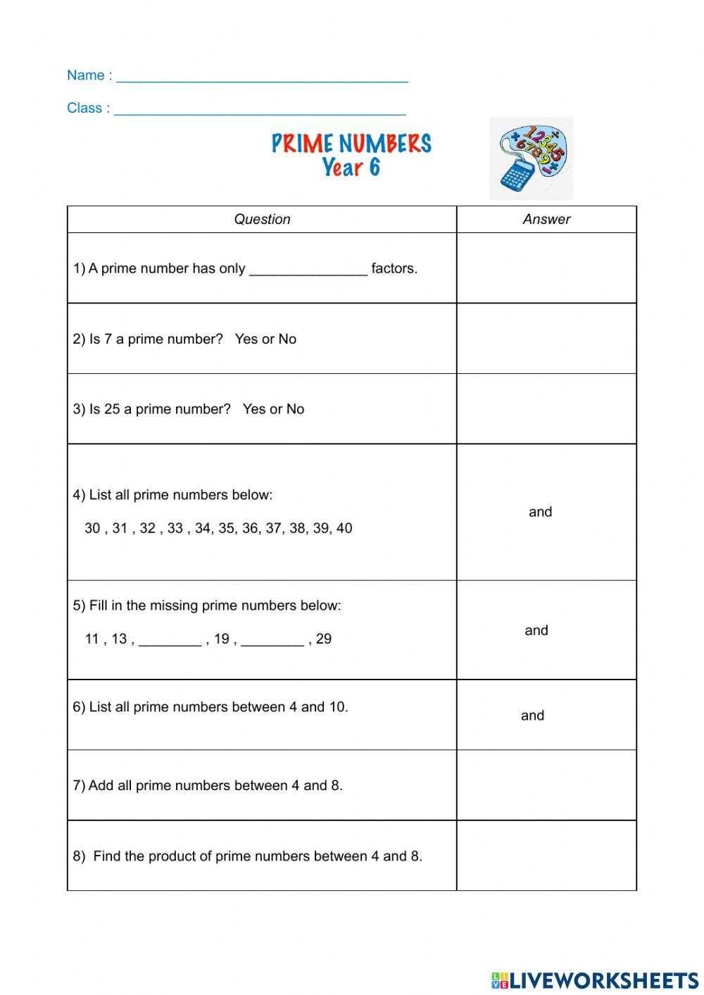 worksheet prime numbers worksheet prime numbers