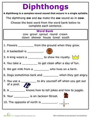 6th grade phonics worksheets
