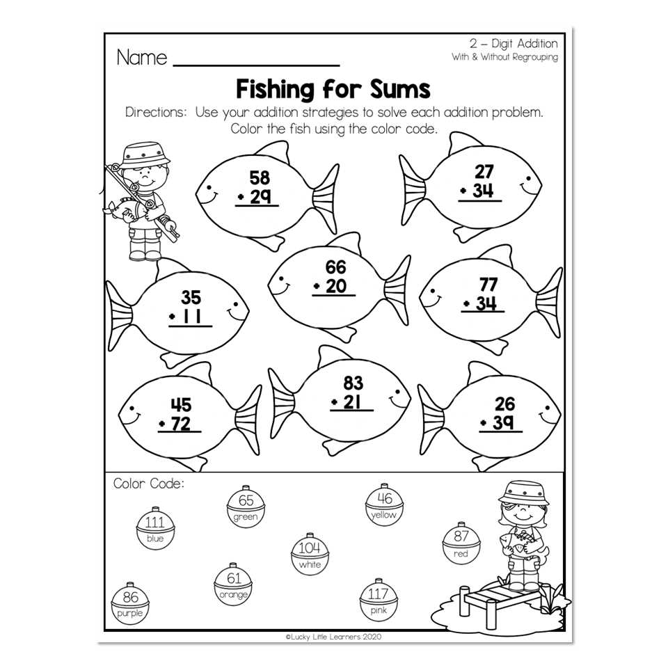 maths two digit addition worksheets