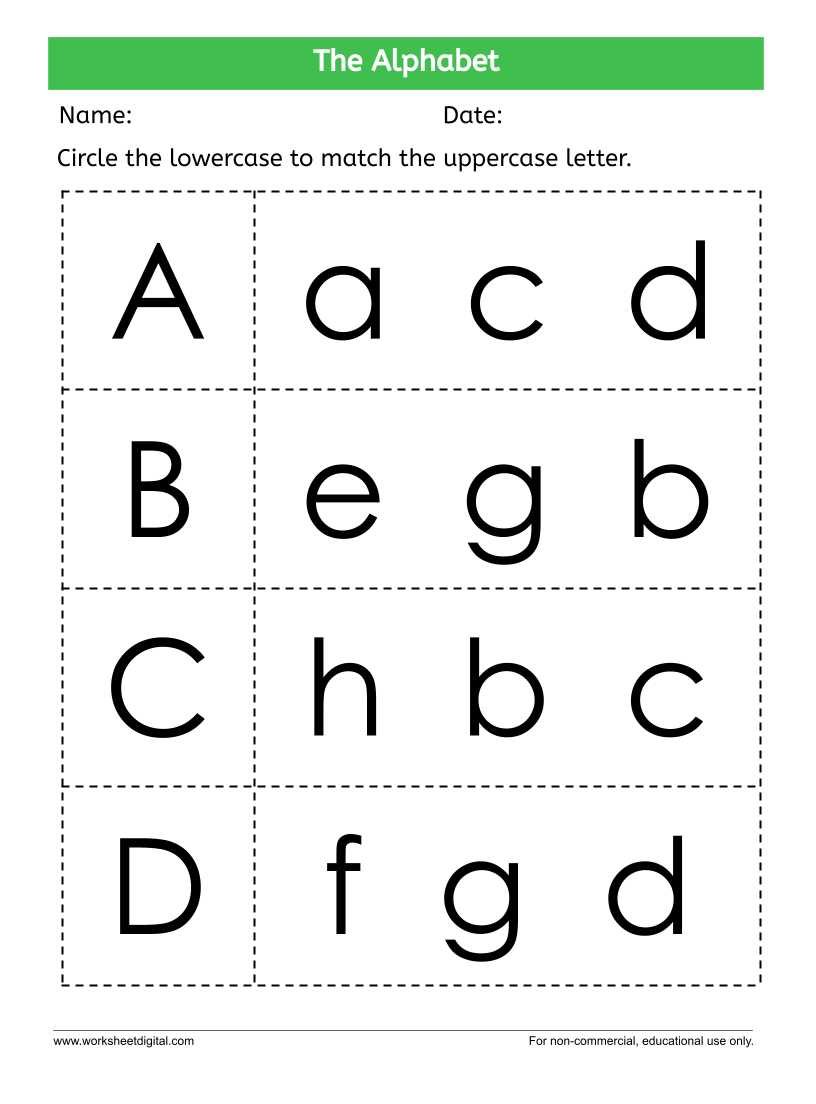 a to z alphabets with pictures worksheet