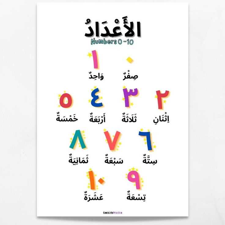 arabic numbers 1 to 10 worksheet