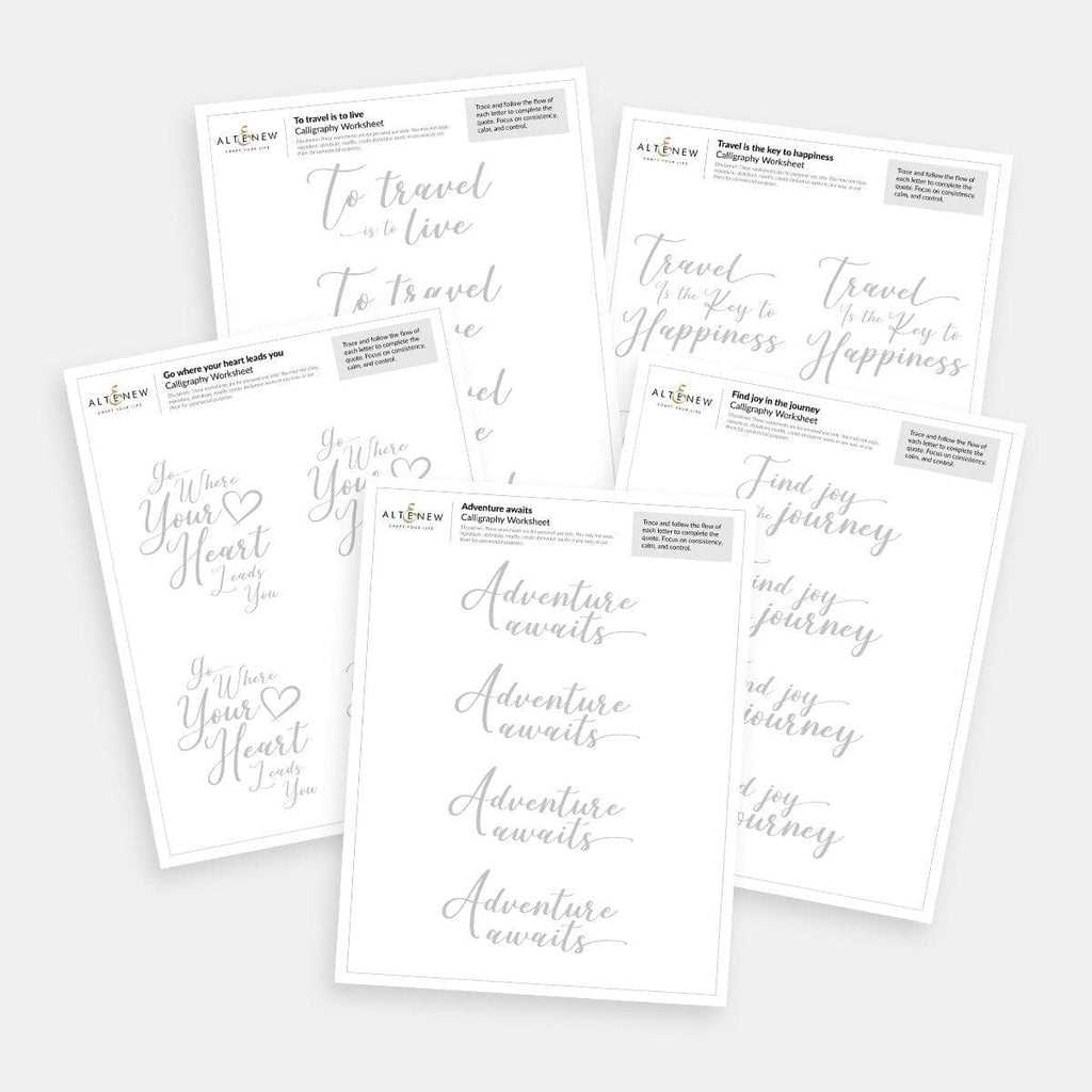 calligraphy worksheets