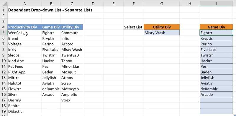 excel creating drop down list from a different worksheet