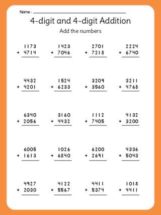 4 digit addition with regrouping worksheets