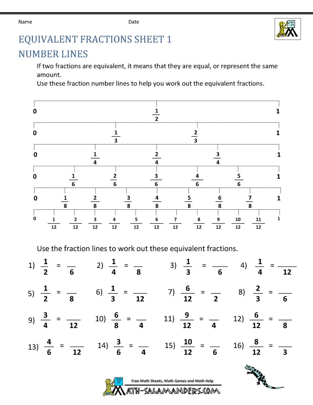 equivalent fractions worksheets year 5