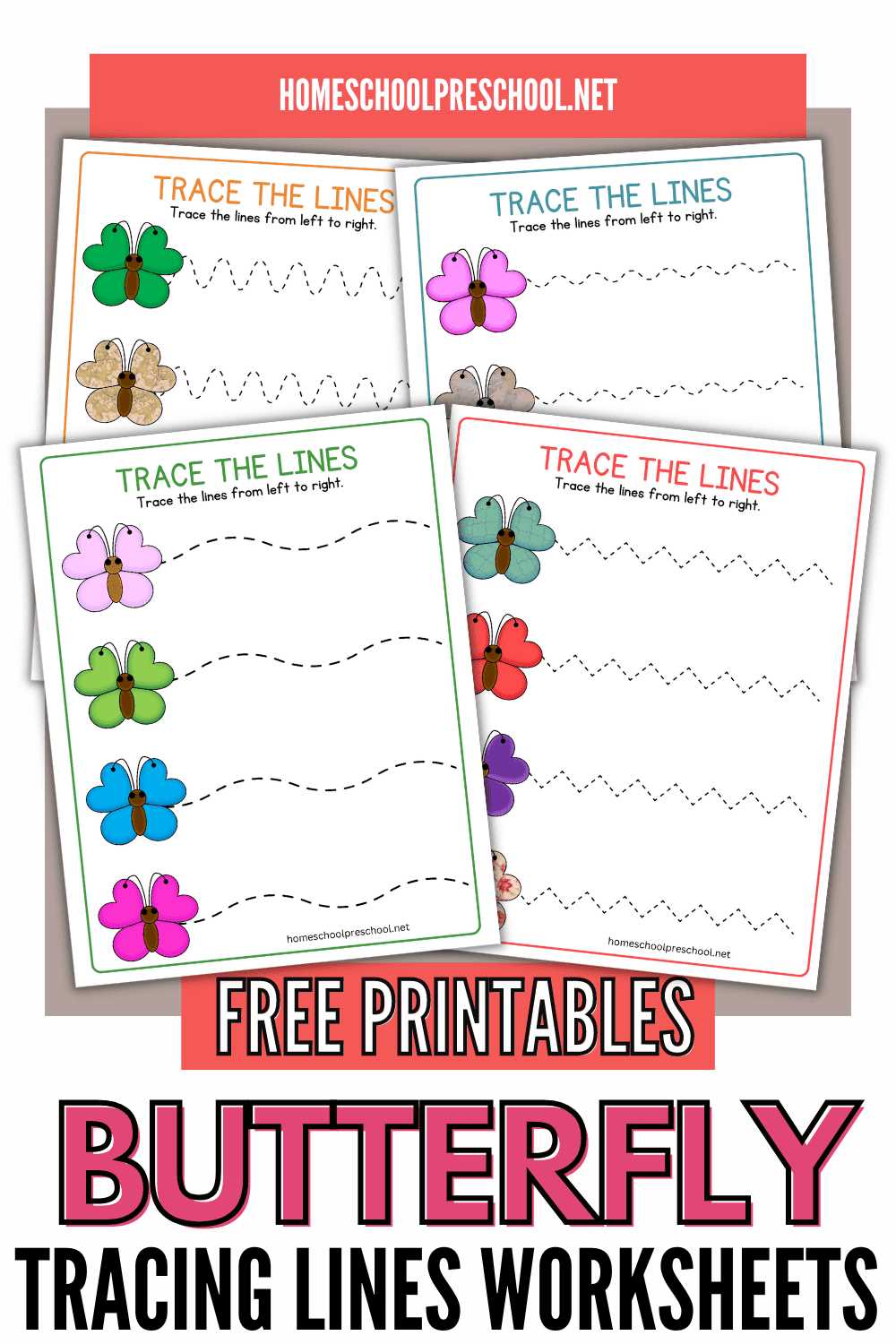 butterfly tracing worksheet
