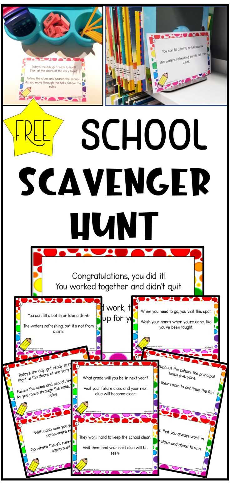 classroom scavenger hunt worksheet