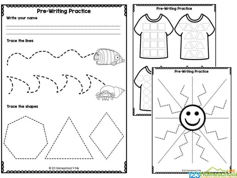 pre writing worksheet