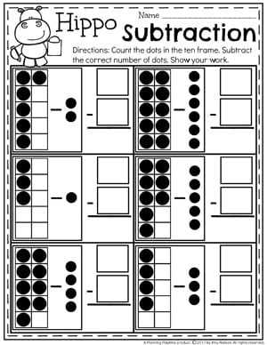 make a ten to subtract worksheet