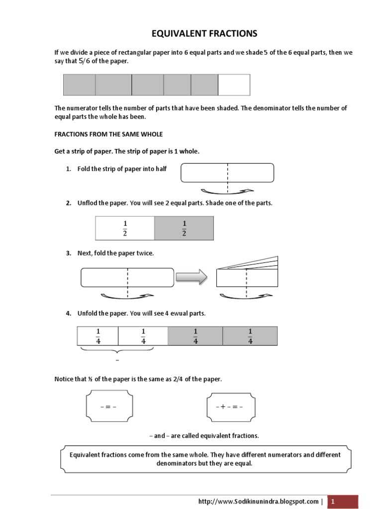 divide to find equivalent fractions worksheet