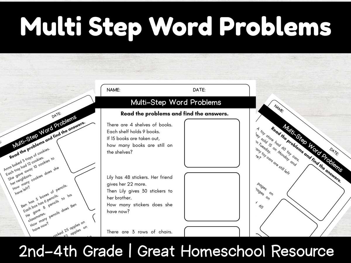 6th grade multi step word problems worksheets