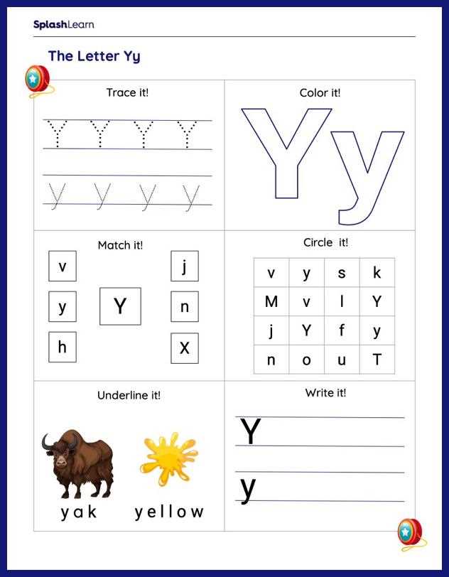 y worksheets for preschool