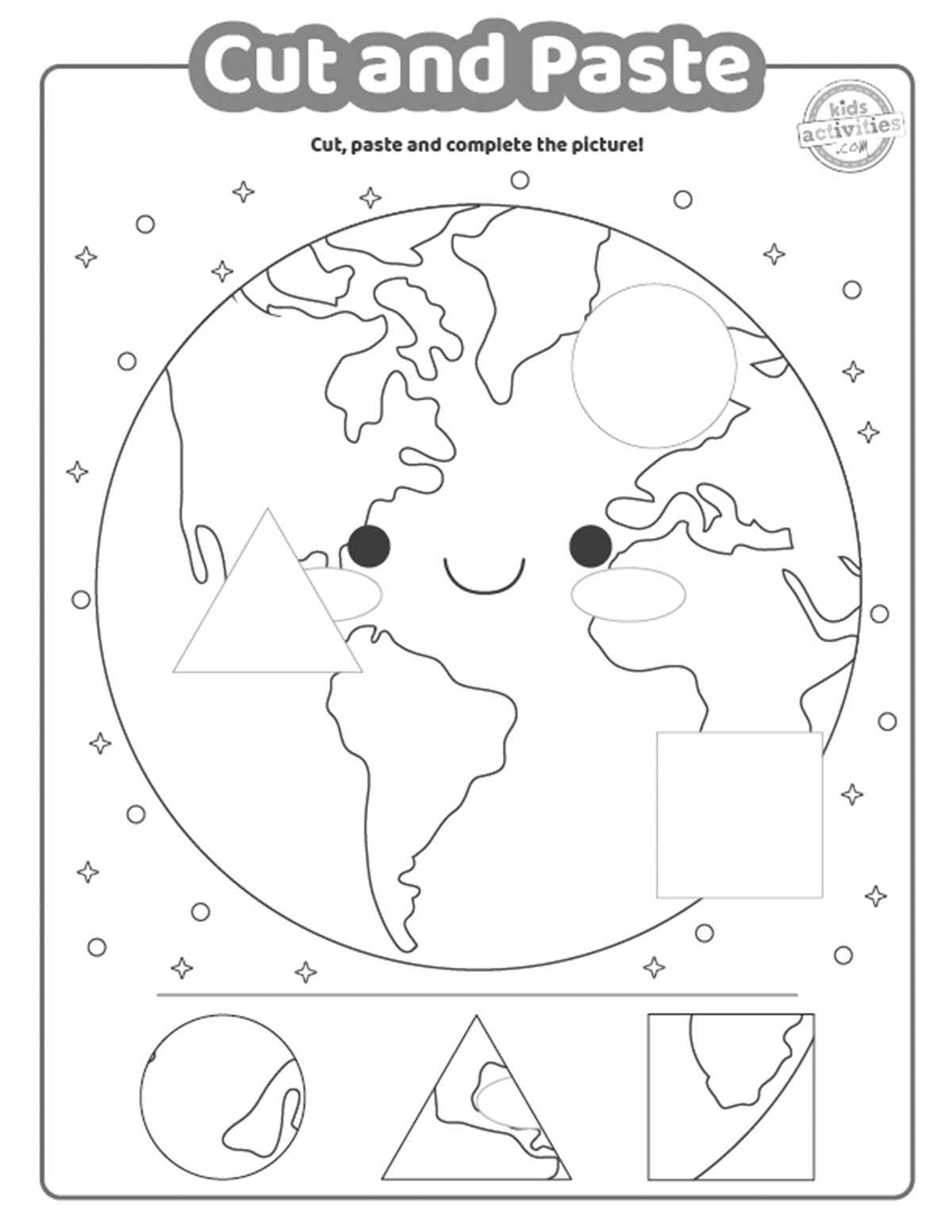 cut paste worksheets