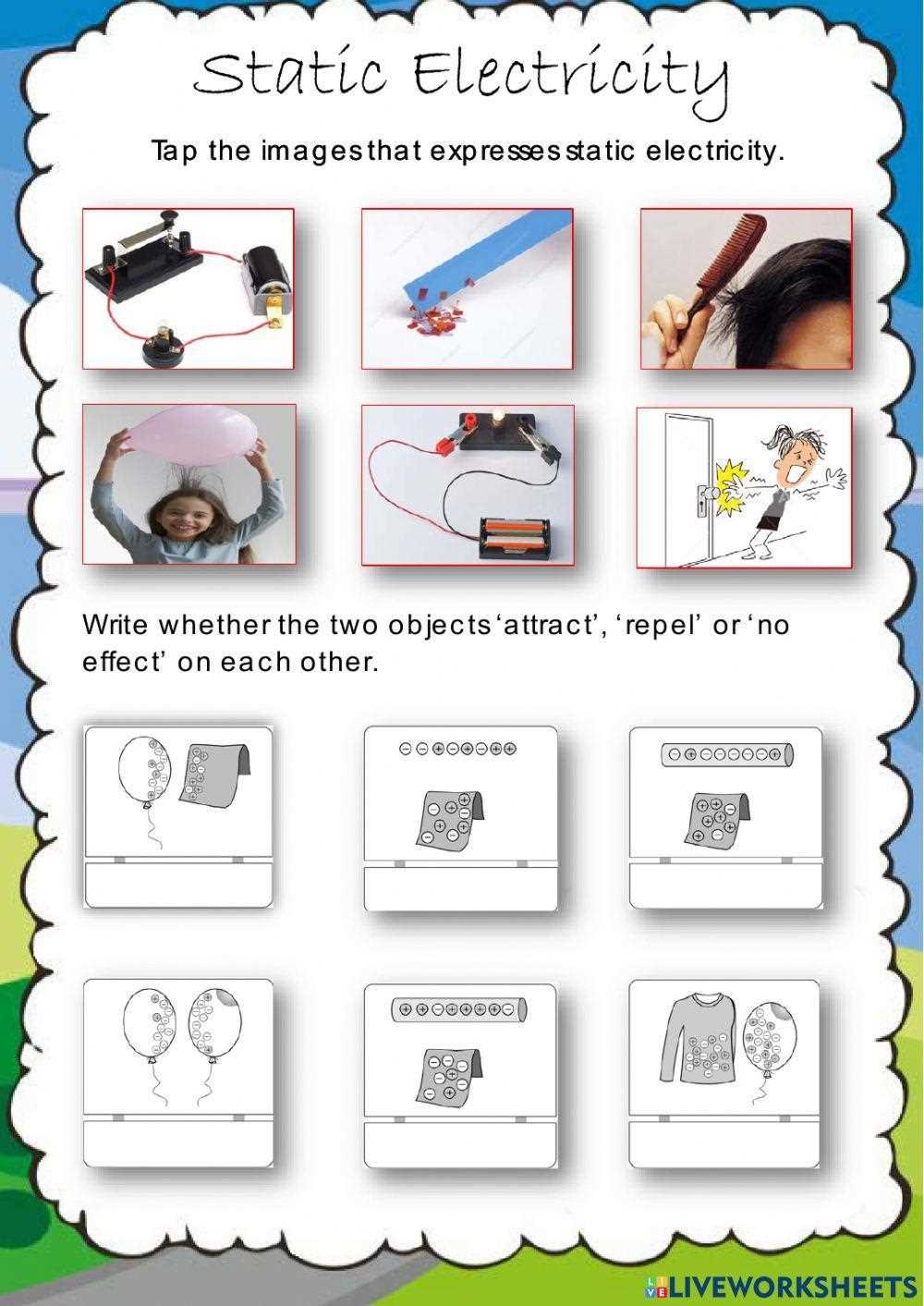 electricity worksheet