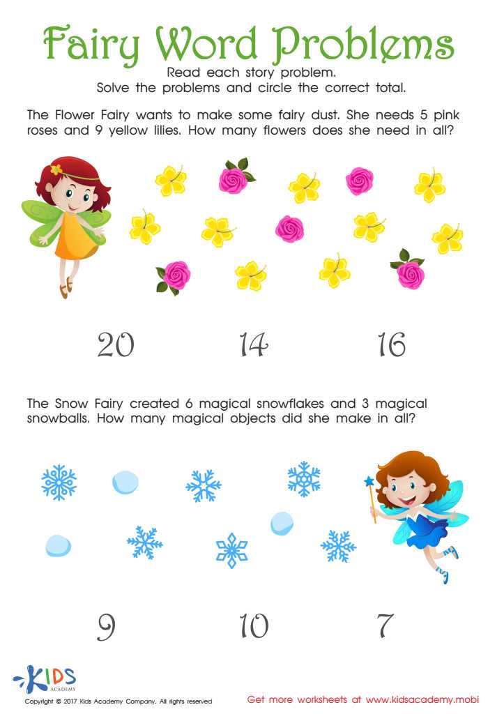 addition solving problems worksheets