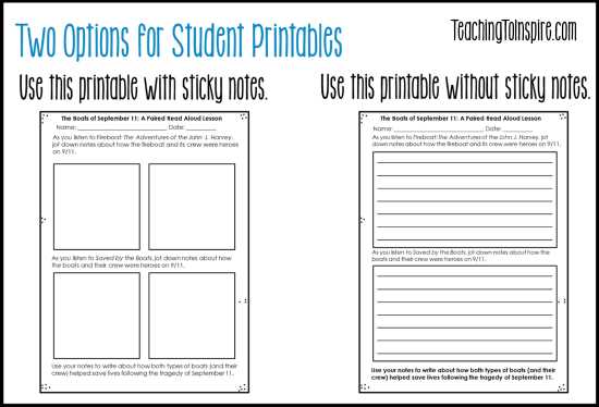 9 11 activity worksheets