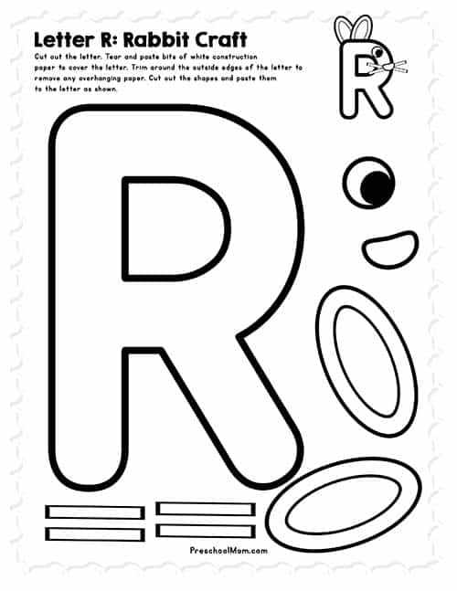 free letter r worksheets