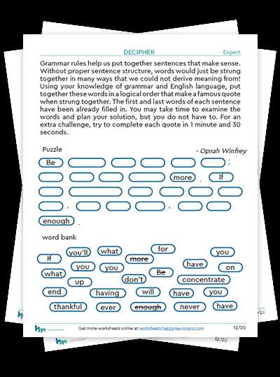 worksheets adults
