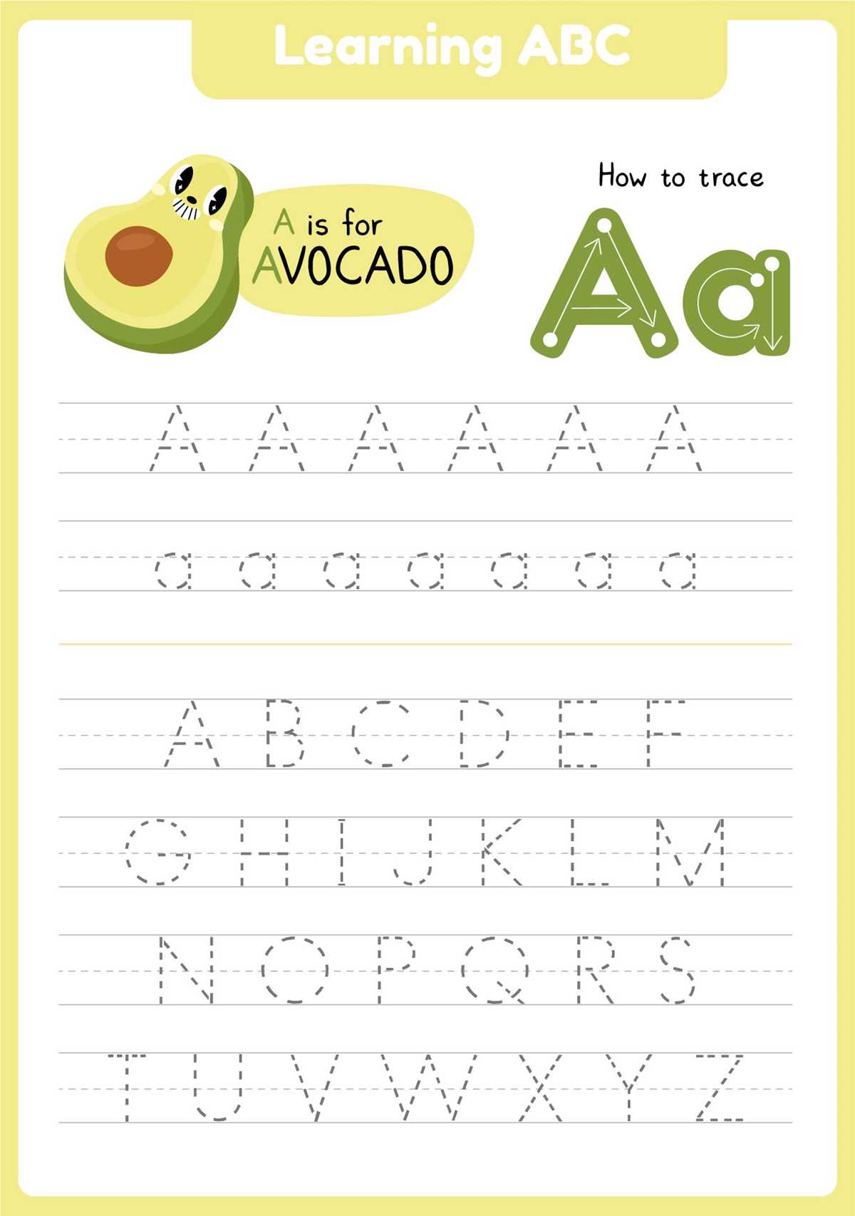 trace the alphabet worksheet